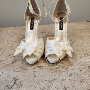 Platform Bow Ankle Strap Pump